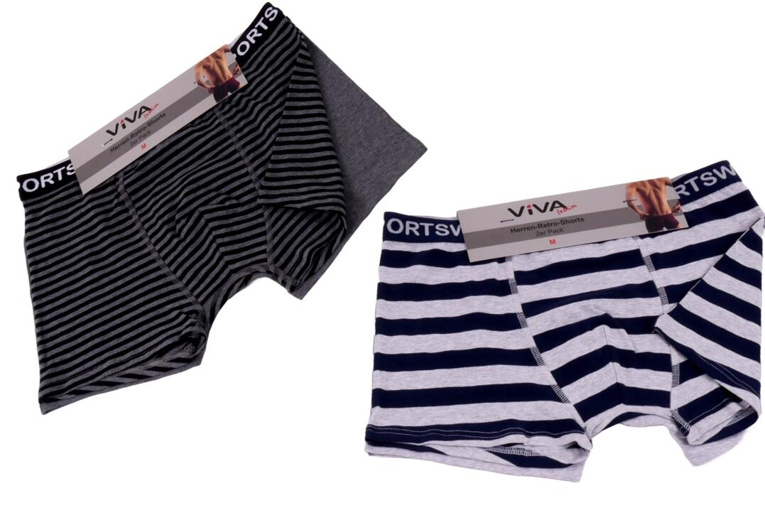 He Retro Short 2er M - XXL 95% Baumw, 5% El VE 24