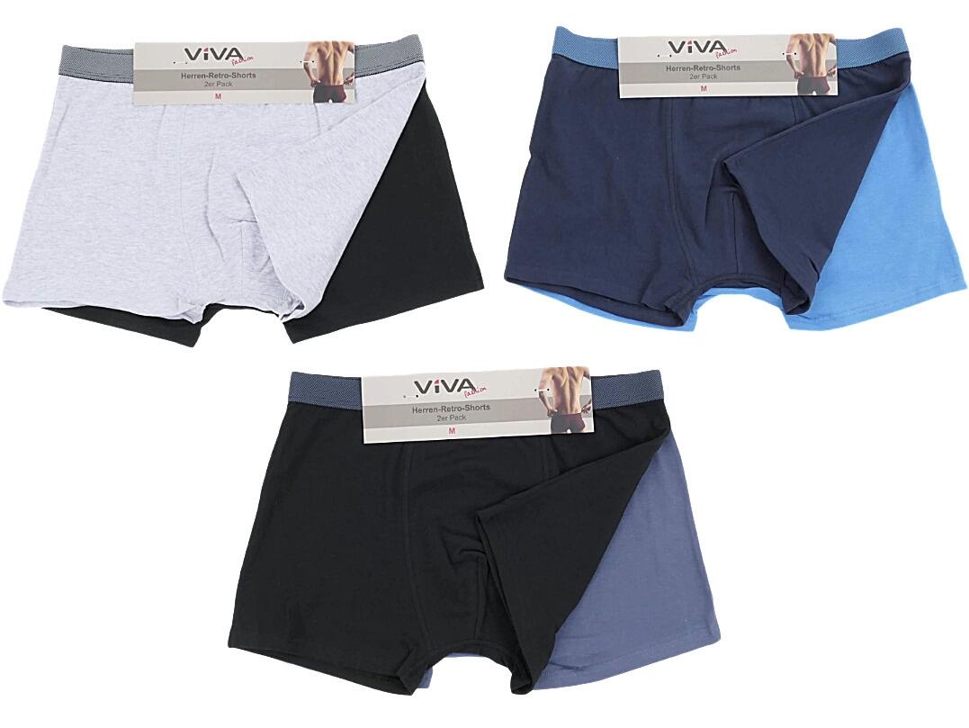 He Retro Short 2er M - XXL 95 % Baumw, 5% El VE 24