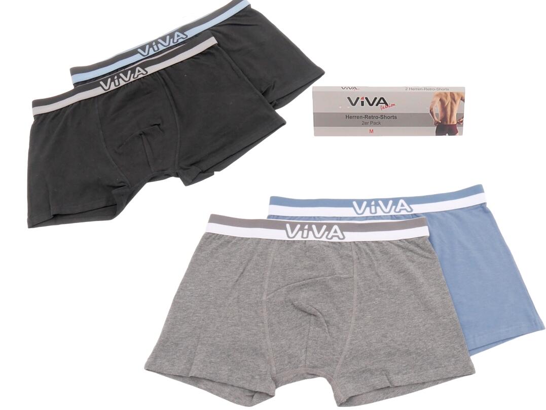 He Retro Short 2er M - XXL 95 % Baumw, 5% El VE 24