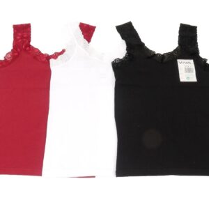 Da. Hemd, Träger+Ausschnit mit Spitze M - XL VE 24