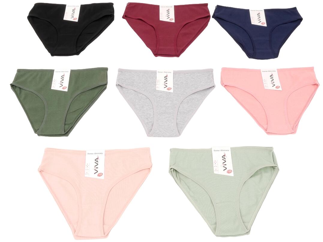 Da. Bikinislip 2er, Feinripp gekämmt M - XL VE 24