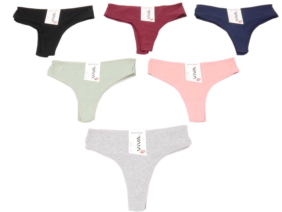 Da. String 2er, Feinripp M - L VE 24