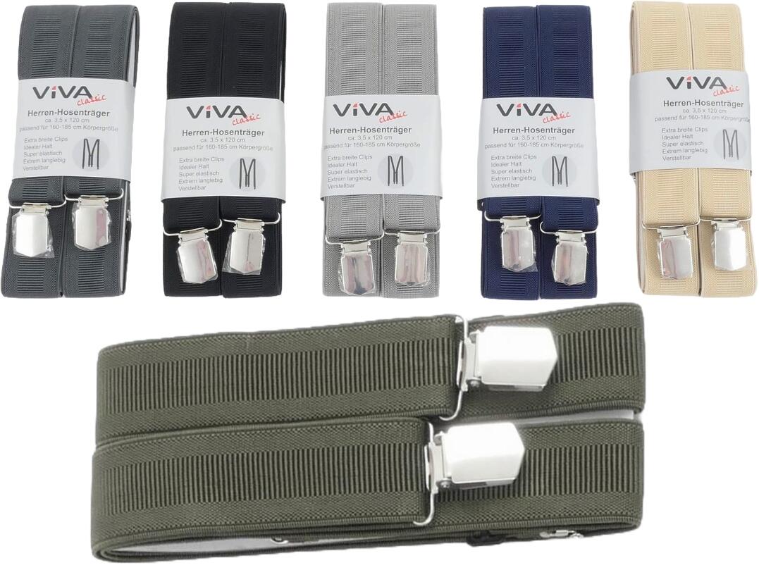 He Hosenträger uni ca. 3,5 x 120 cm VE 10