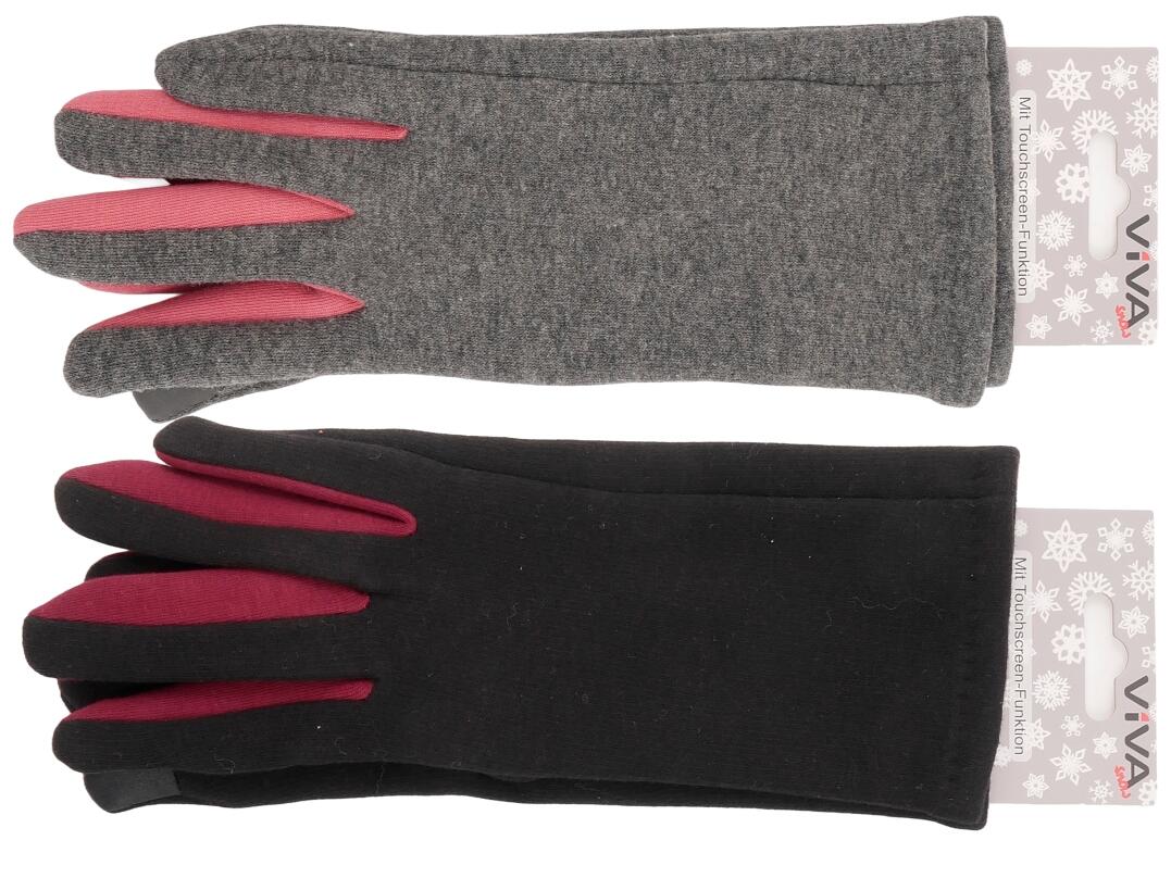 Da Handschuh Jersey 2 fbg, mit TOUCH uni VE40