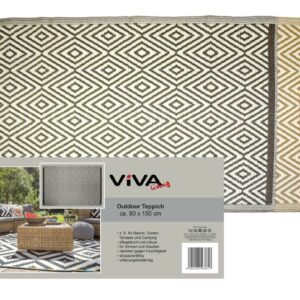Outdoor Teppich 90 x 150 cm Raute VE 12