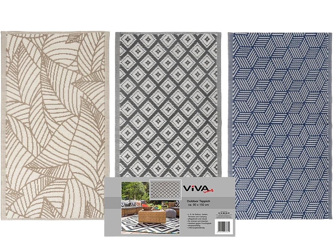 Outdoor Teppich 90 x 150 cm VE 12
