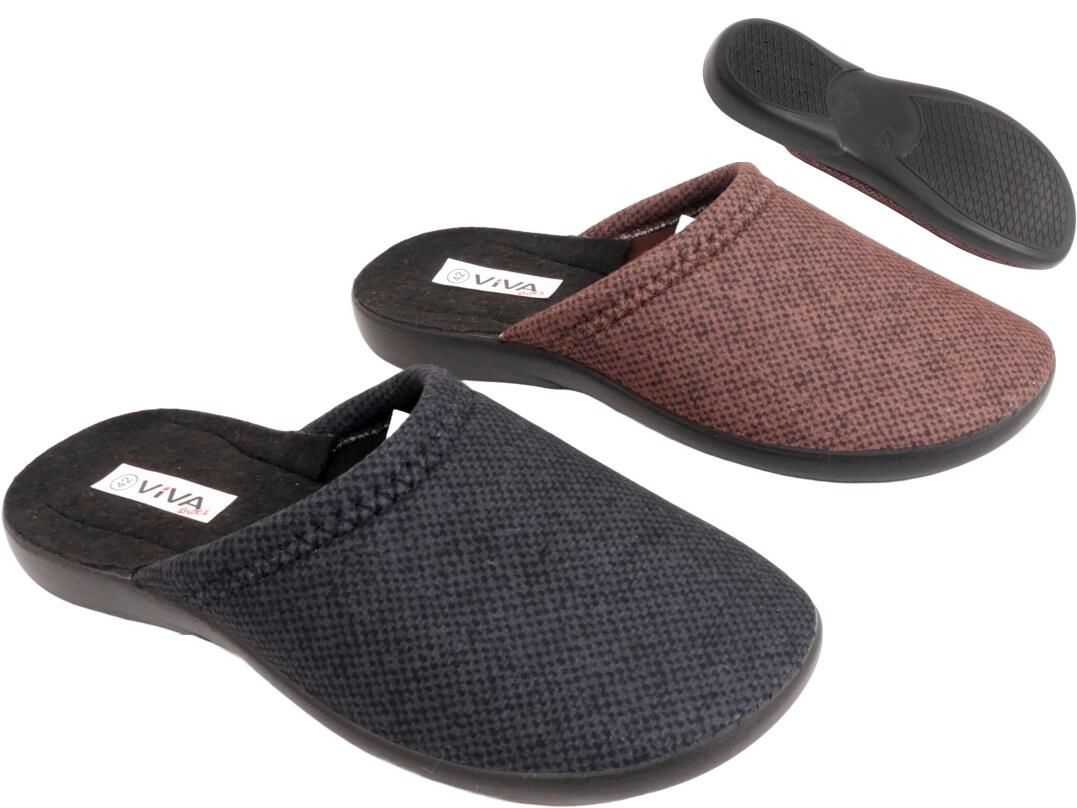 He Hauspantolette Tweed Optik 41-46 VE 12