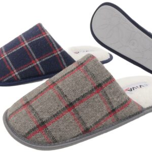 He Hausschuh kariert 41-46 VE 12