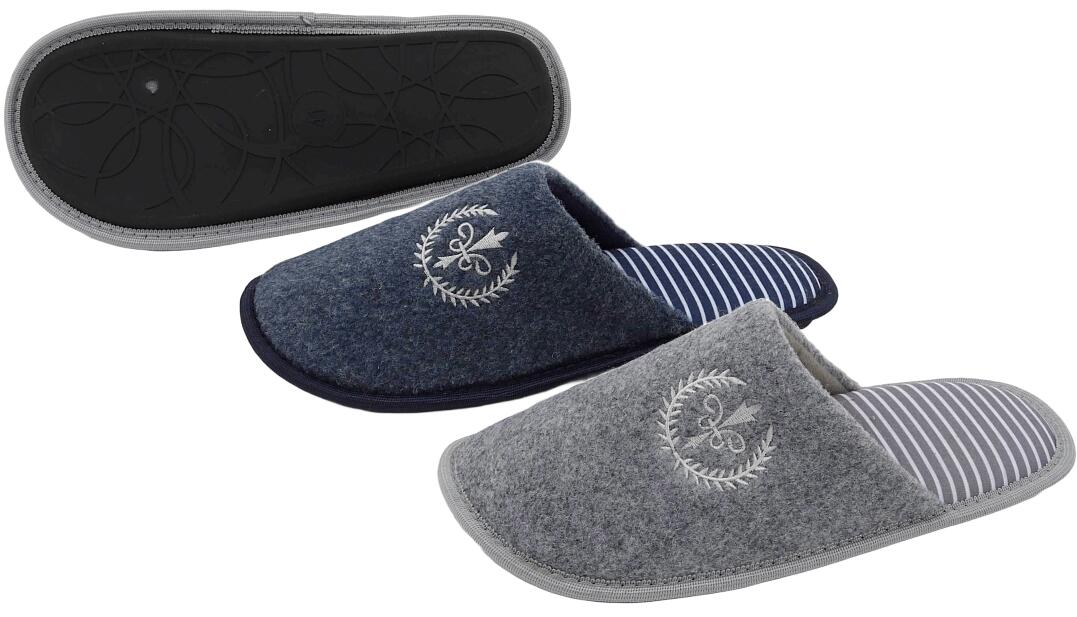 He Hauspantolette Filz Stickerei 41-46 VE 12