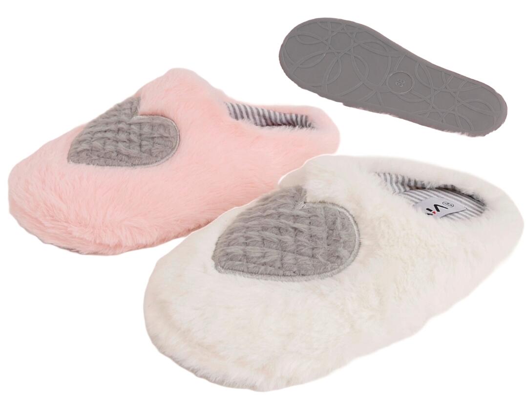 Da Plüschpantolette "Herz" 36 - 41 VE 12