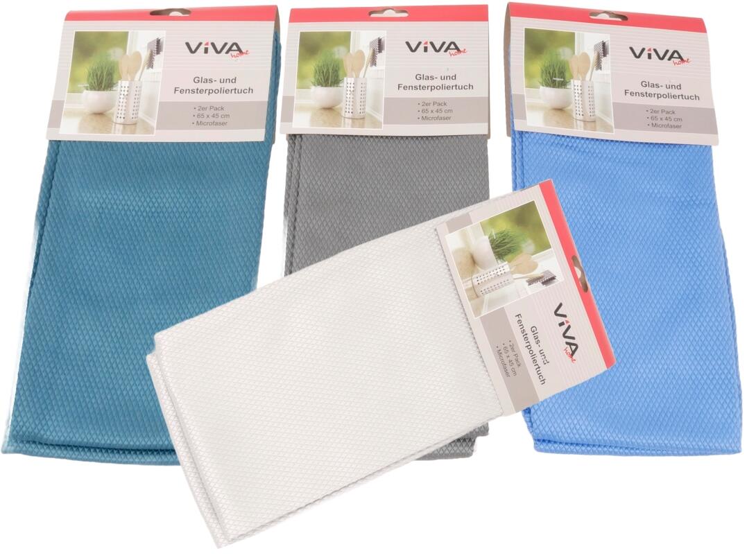 Glas + Fensterpoliertuch Microfaser 2er VE 36