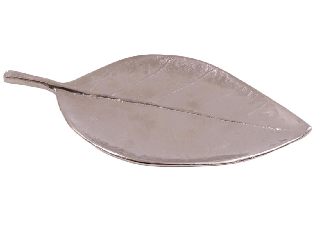 Blatt aus Alu 31,5 x 16 cm silber VE 24