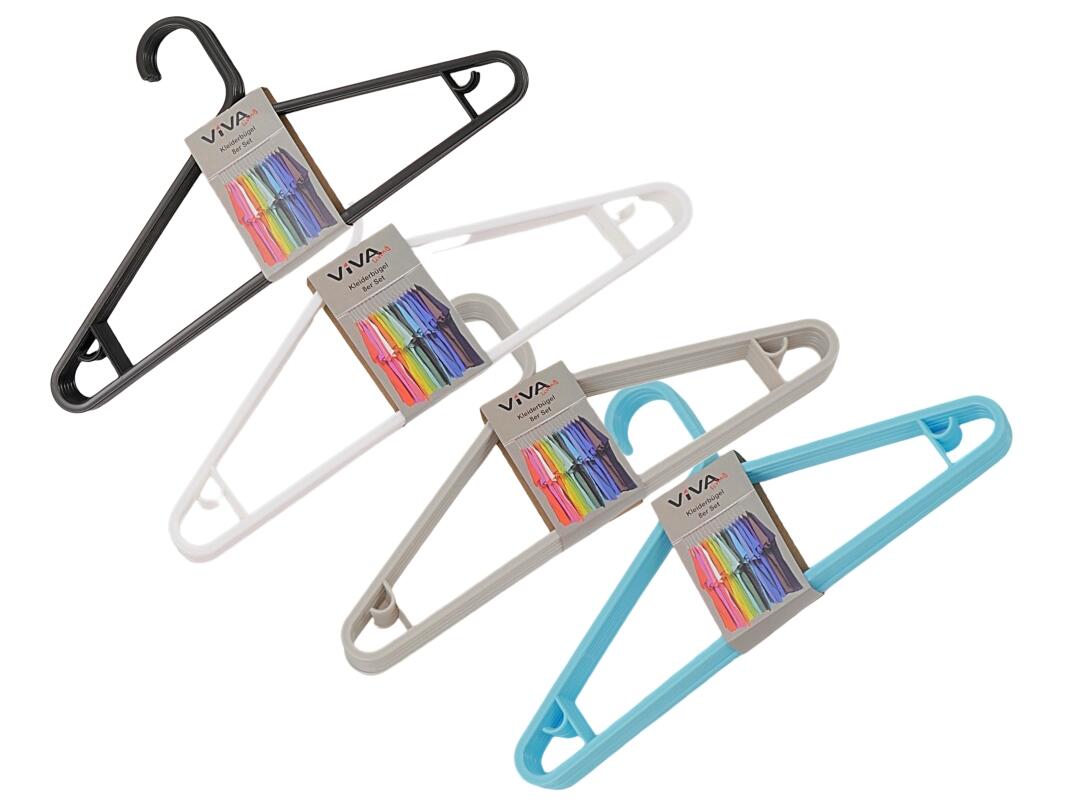Kleiderbügel 8er Vollkunststoff 40,5 x 20 cm VE 36