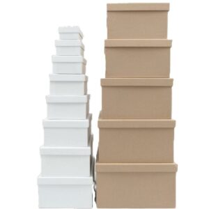 Geschenkbox "uni weiß + natur" 13er VE 4