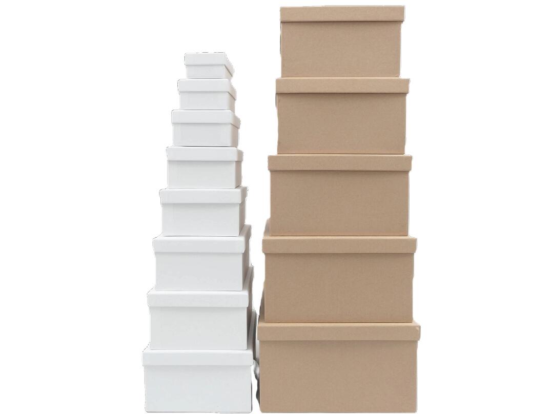 Geschenkbox "uni weiß + natur" 13er VE 4