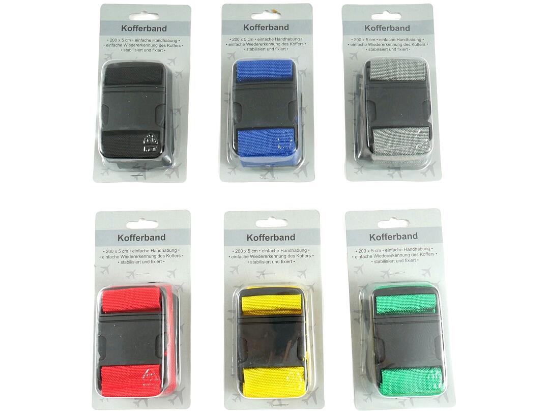 Kofferband 2 m x 5 cm Blisterkarte VE 24