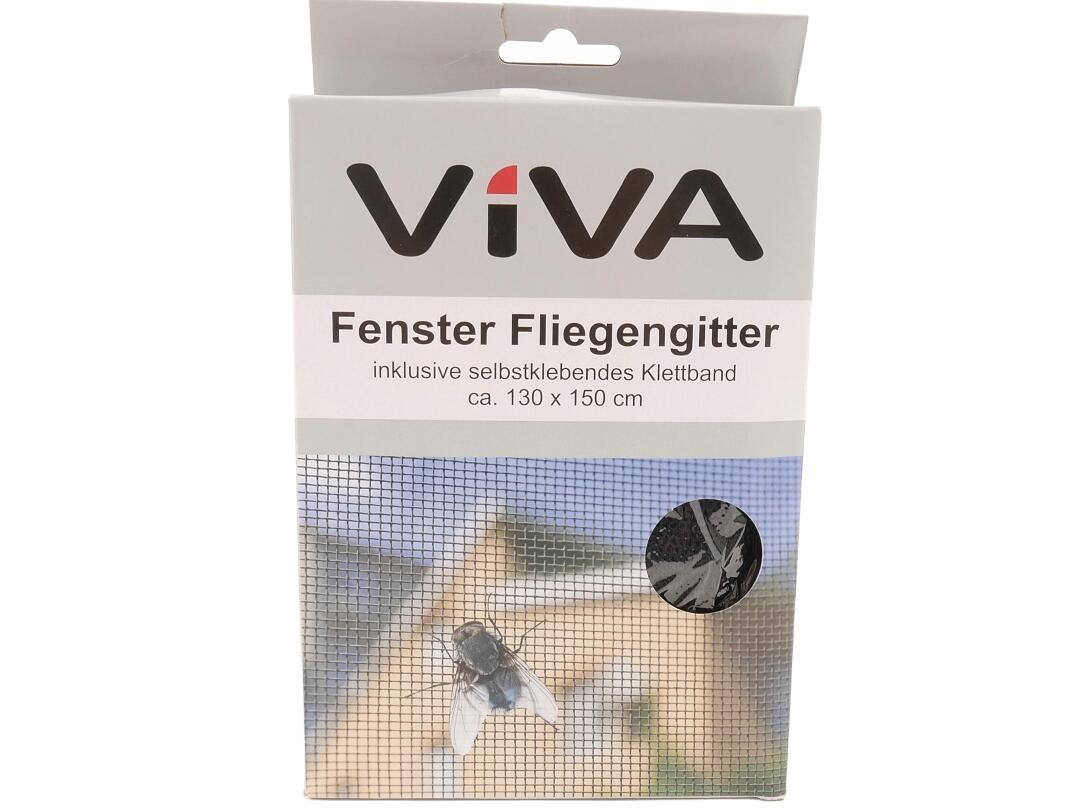 Fliegengitter schwarz für Fenster 130x150 cm VE 48