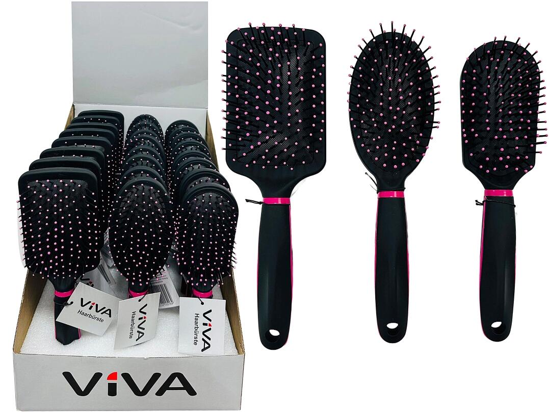 Haarbürste 3fach sortiert im Display VE 48