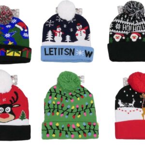 Da Strickmütze Weihnachtsmotive mit Bommel VE 40