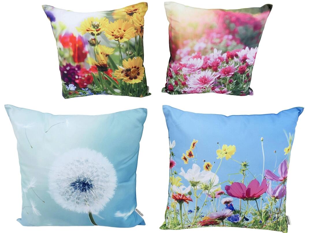 Dekokissen OUTDOOR "Blumen 4" 45 x 45 cm VE12