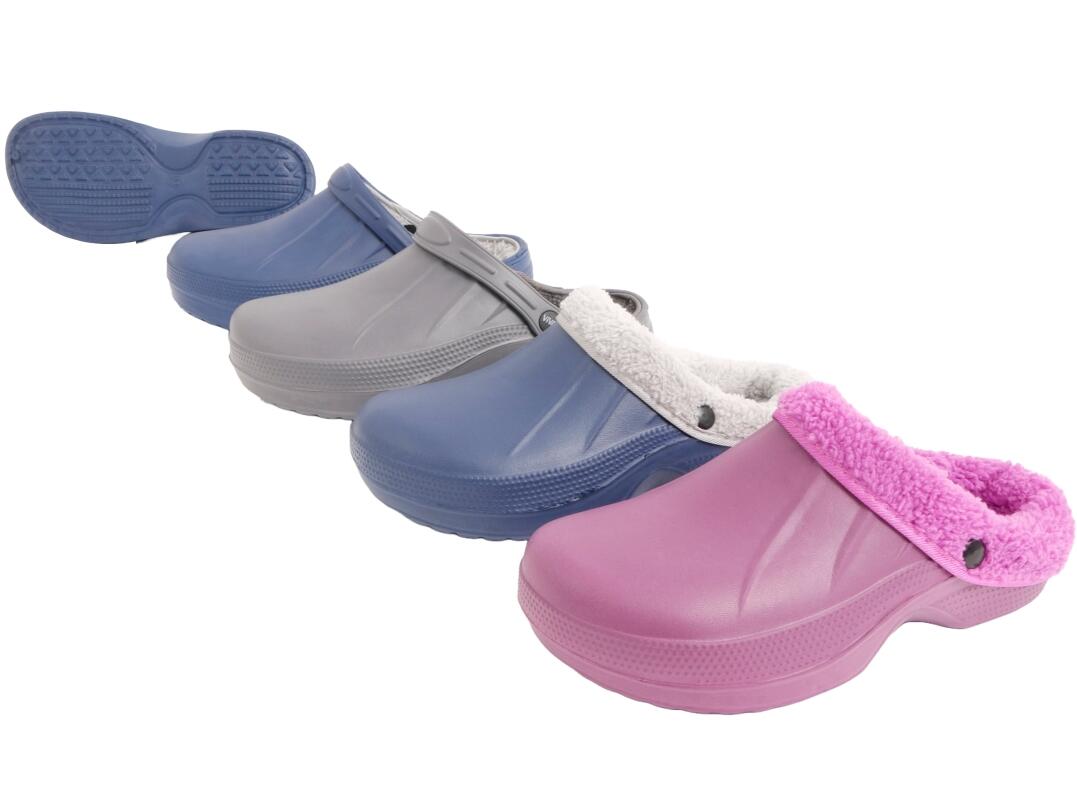 Da/He Clog uni mit Innenfell 38 - 45 VE 18