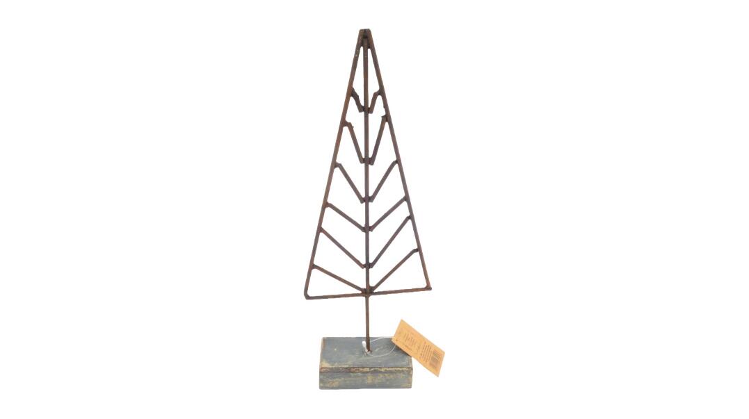 Tannenbaum Eisen mit Holzsockel VE 36/6