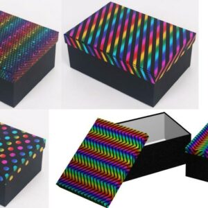 Geschenkbox "Schwarz/Multicolor" 13er VE 4