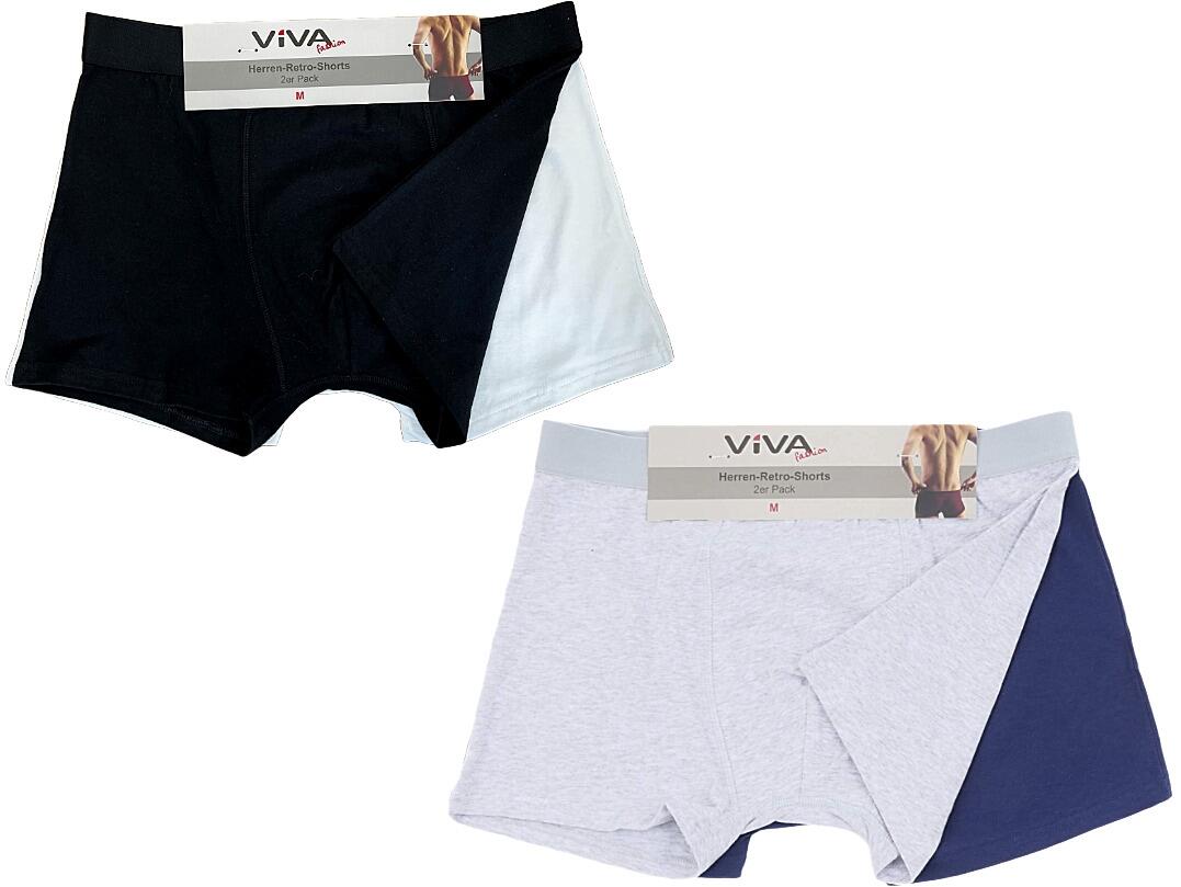 He Retro Short 2er M - XXL 95 % Baumw, 5% El VE 24