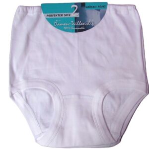 Damen Slip 2er Pack weiss 40/42 - 52/54 VE 25