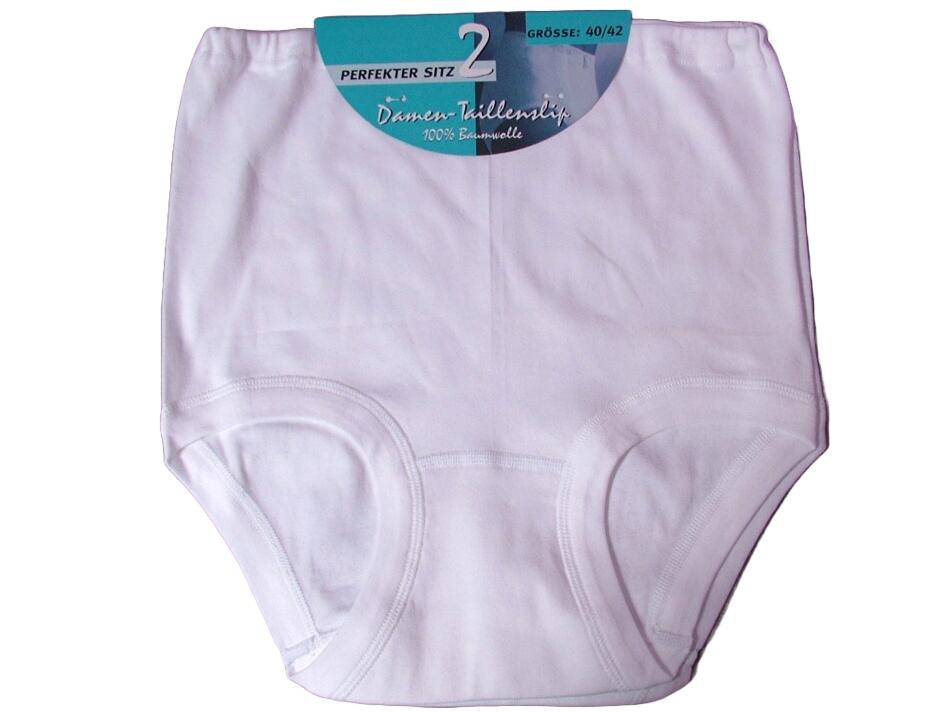 Damen Slip 2er Pack weiss 40/42 - 52/54 VE 25