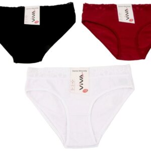 Da. Bikinislip 2er, mit Spitzenbund, M - XL VE 24