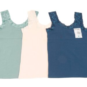 Da. Hemd, Träger+Ausschnit mit Spitze M - XL VE 24