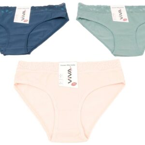 Da. Bikinislip 2er, mit Spitzenbund, M - XL VE 24