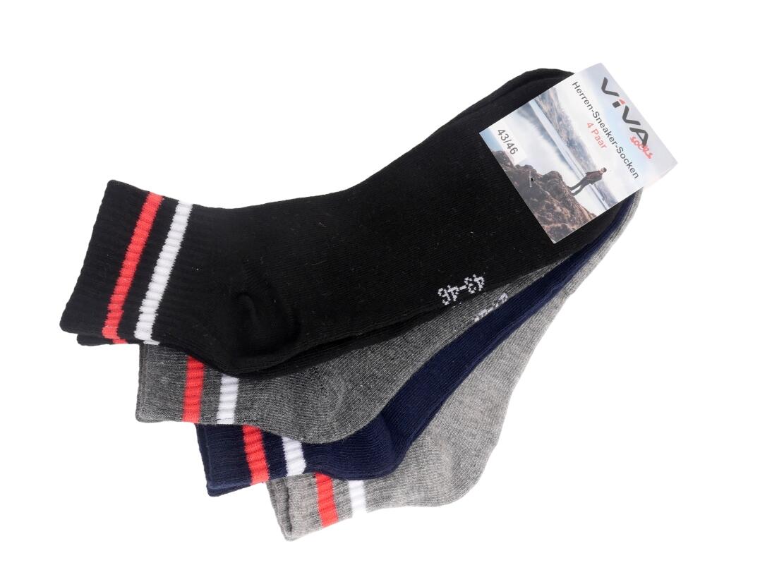 He. Sneaker Socken 4er 39/42 - 43/46 VE 40