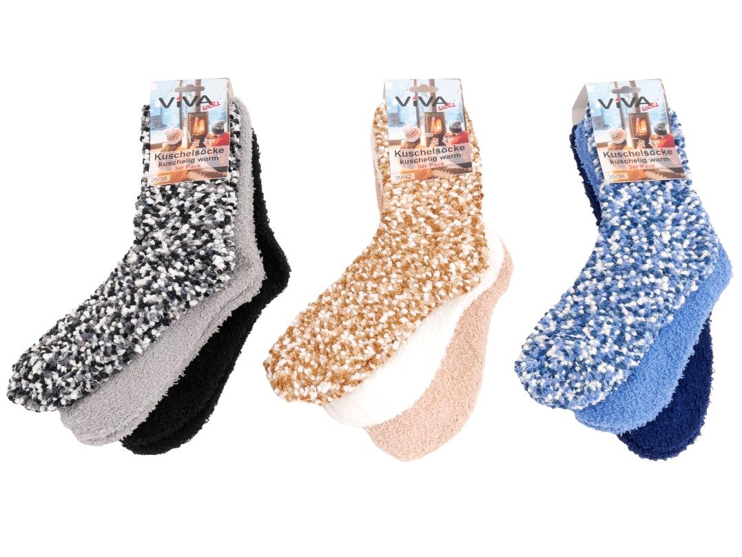 Da Kuschelsocken 3er 35/38 - 39/42 VE 40