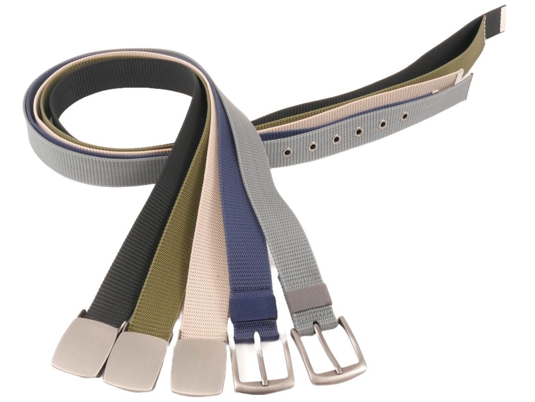 He Canvas Gürtel mit 2 untersch Schnallen, VE 24