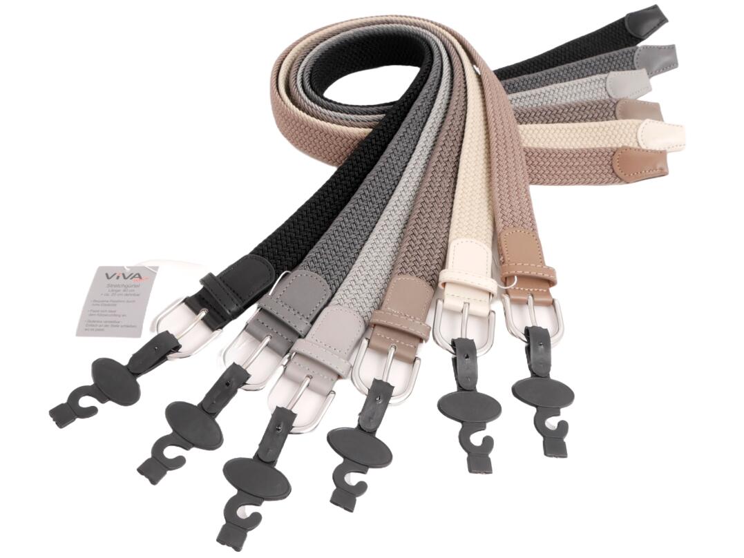 Da Stretchgürtel uni 80 - 100 cm VE 24