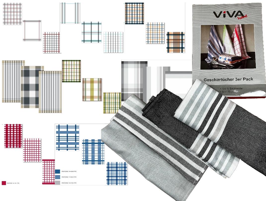 Geschirrtuch 3er 50 x 70 cm VE 24