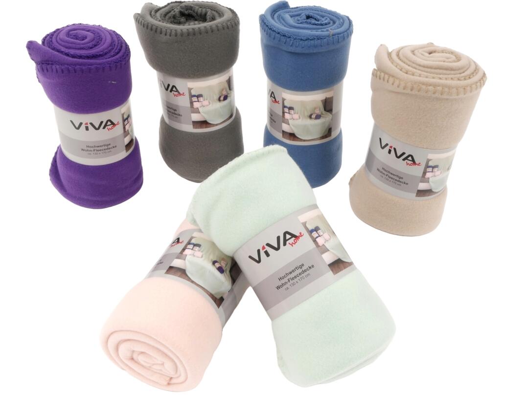 Fleecedecke uni 130 x 170 cm VE 24