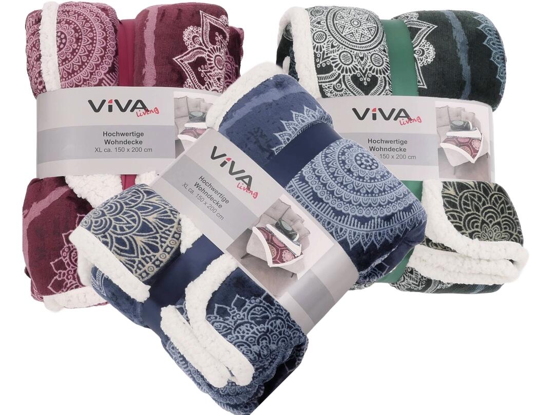 Wohndecke Ornamente 150 x 200 cm VE 6