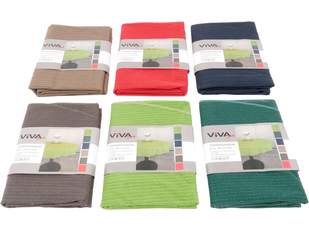 Gartentischdecke Weichschaum Ø 160 cm LFGB VE 10