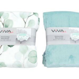 Wohndecke Eukalyptus+Uni 150 x 200 cm VE12