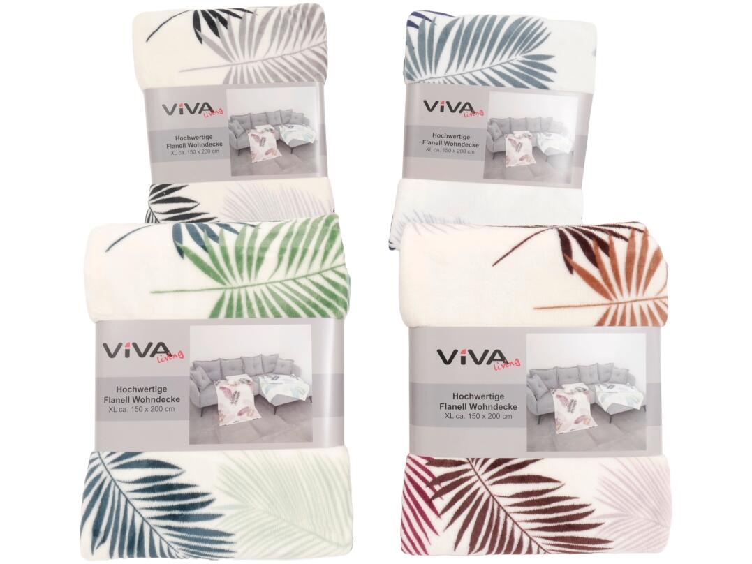 Wohndecke Flanell 150 x 200 cm, bedruckt VE 12
