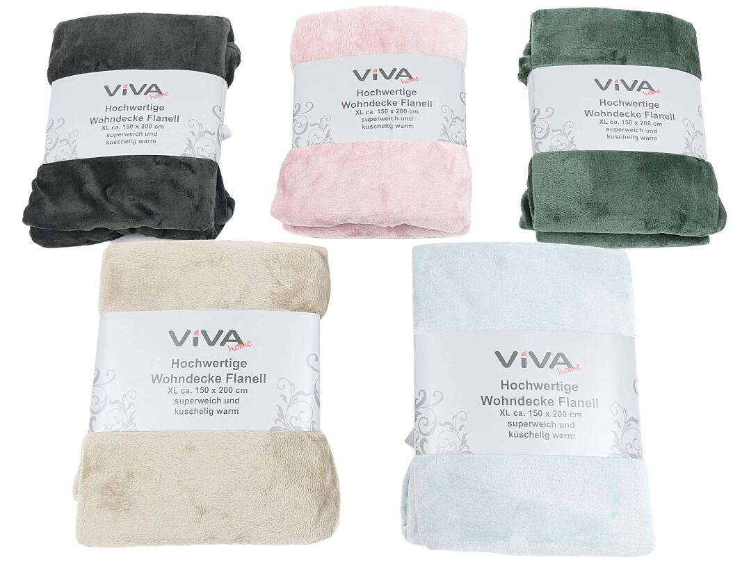 Microfaser Flanelldecke 150 x 200 cm VE 12