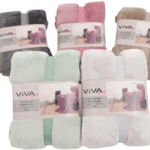 Wohndecke Flanell uni XXXL 220 x 240 cm VE 12