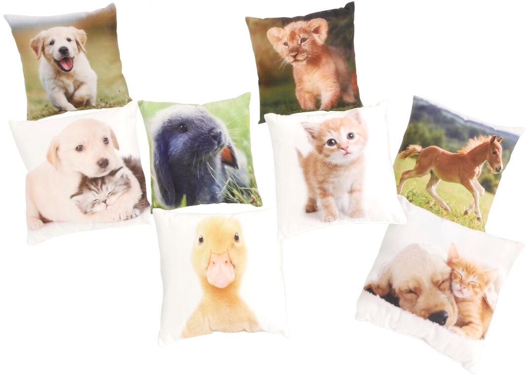 Kissen Tiermotiv ca. 25 x 25 cm VE 40