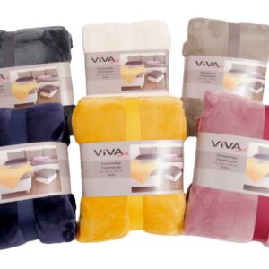 Wohndecke Flanell uni XXXL 220 x 240 cm VE 12
