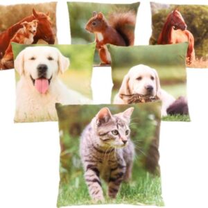 Kissen, Tiermotive, ca. 40 x 40 cm VE 12