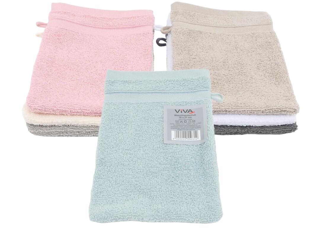 Waschhandschuh 16 x 21 cm 100 % Baumw VE 288