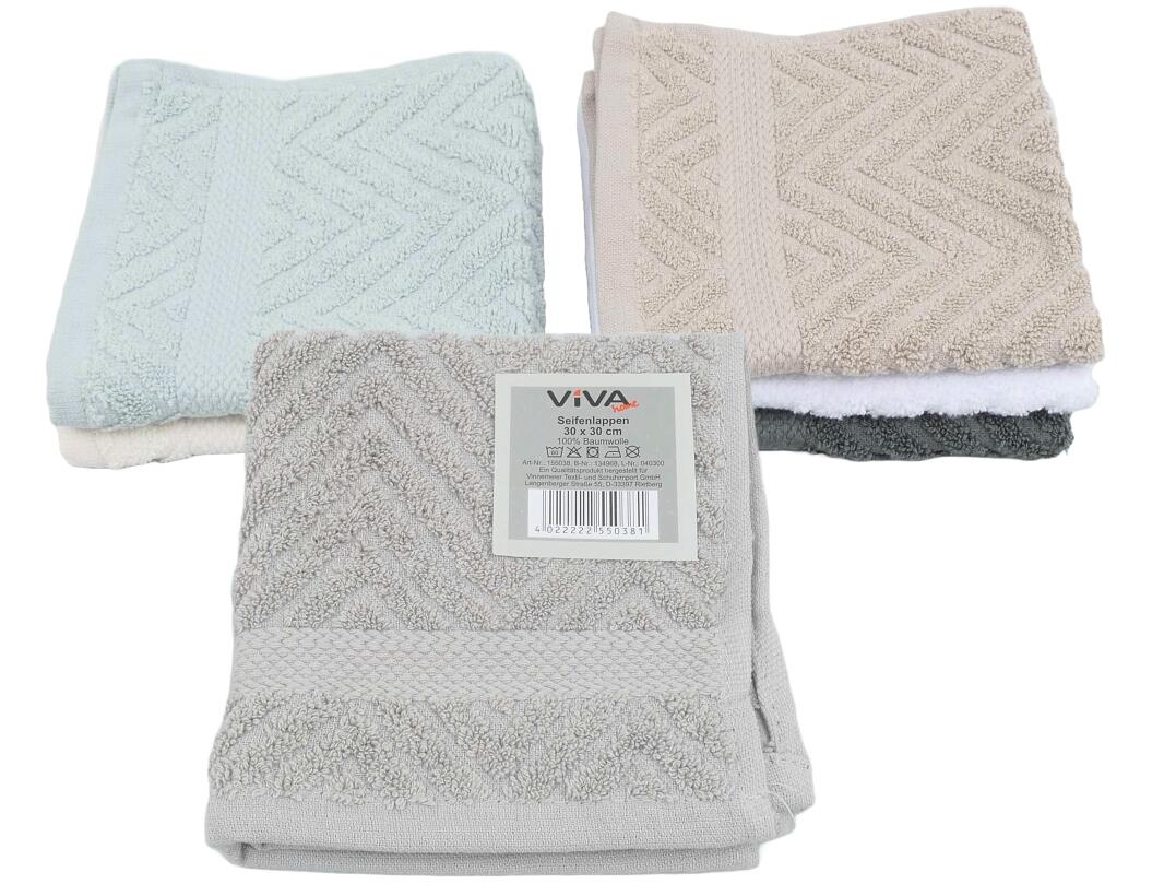 Seifenlappen Jacquard 550 gsm 30 x 30 cm VE 36